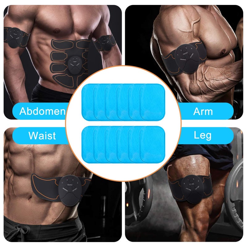 UYGHHK 50 Pcs/25 Pack Gel Pads for Abs Stimulator Ab Trainer Replacement Gel Sheet for EMS AB Stimulator Gel Pads for All Abdominal Belts Muscle Trainer ABS Toner (Large 50) - Image 5